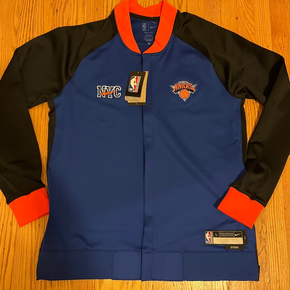 Nike City Edition New York Knicks Full Zip Shooting Jacket Large Tall FB6709-495